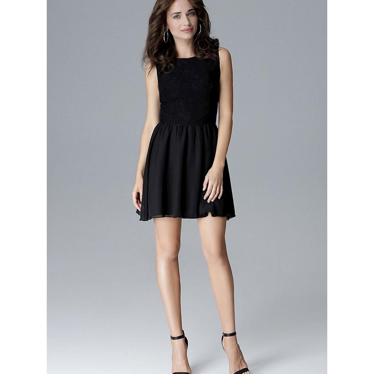 Lenitif, Damen, Kleider, Kurzes Kleid, Schwarz, (M)