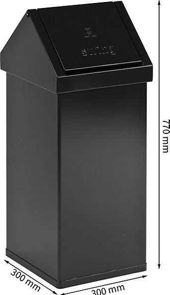 Produktbild kaiserkraft Wertstoffbehälter mit Schwingdeckel (55 l)