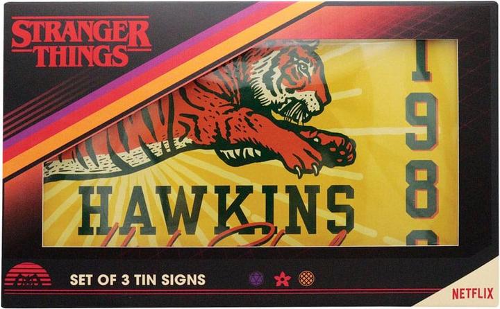 Actual product image Fanattik Stranger Things tin signs set of 3