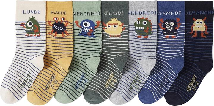Actual product image Vertbaudet 7er-Pack Jungen Socken mit Monster (pack of 7, 35, 38)