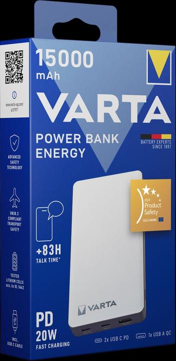 Actual product image Varta Energy (15000 mAh, 15 W, 55.50 Wh)