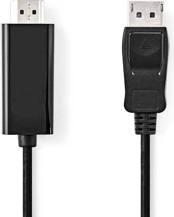 Produktbild Nedis Displayport-Kabel | DisplayPort Stecker | HDMI™ Stecker | 1080p | Vernickelt | 2.00 m | Rund | (2 m, DisplayPort, 1.2)