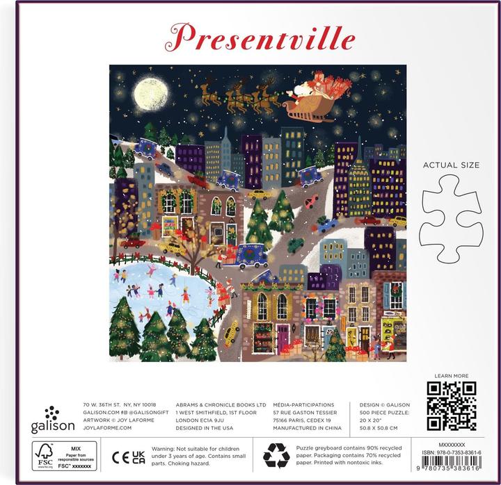 Produktbild Abrams & Chronicle Joy Laforme Presentville 500 Piece Foil Puzzle (500 Teile)
