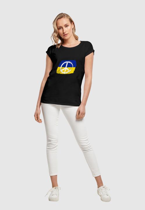 Produktbild Merchcode Ladies Peace - Flag Peace Basic T-Shirt - 173307 (L)