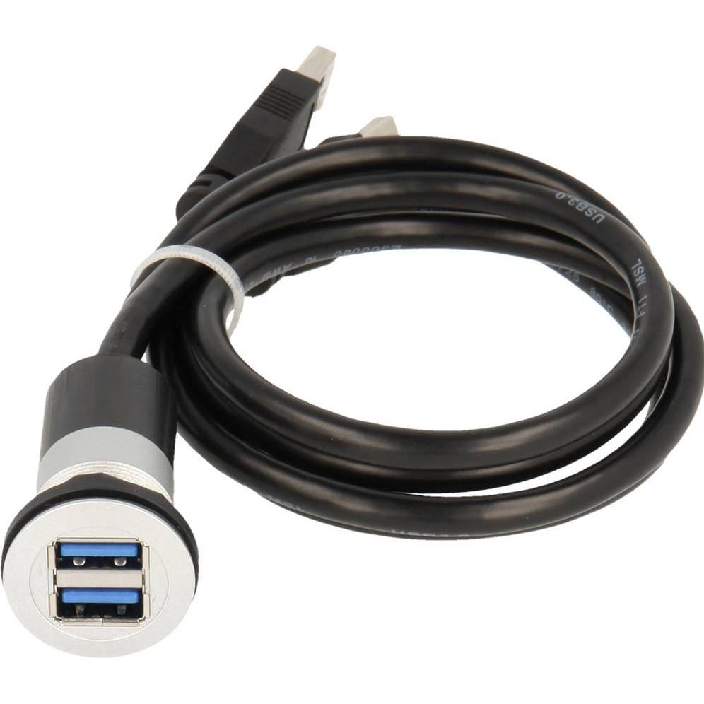 Schlegel 2 x USB 3.0 Buchse A - 2 x USB 3.0 Stecker A RRJ 2USB3 150CM Inhalt:, Elektronikkabel + Stecker, Silber