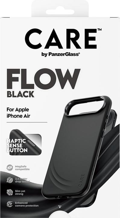 Produktbild PanzerGlass CARE by ® Feature FLOW Case Schwarz m. Cutout for Haptic & MagSafe iPhone Air (Apple iPhone Air)