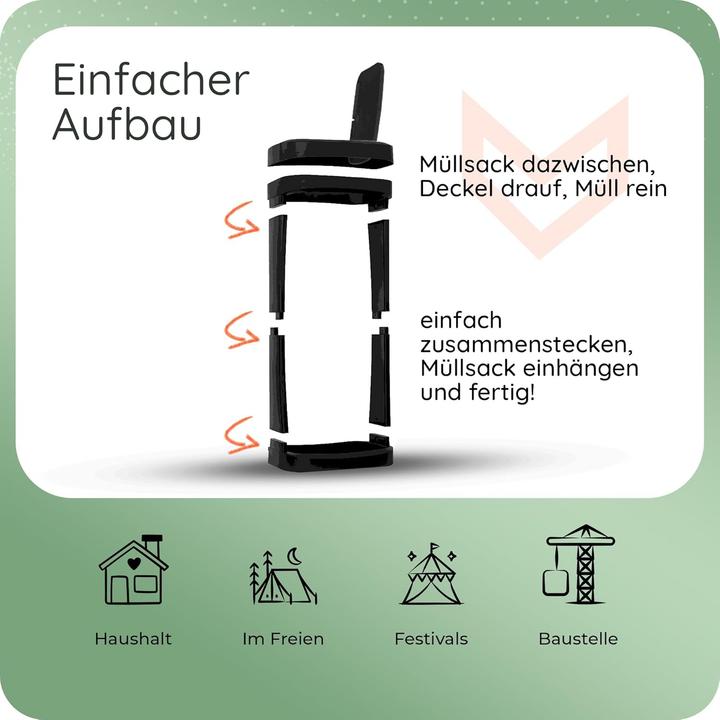 Produktbild Novaliv Müllsackständer mit Deckel (70 l)