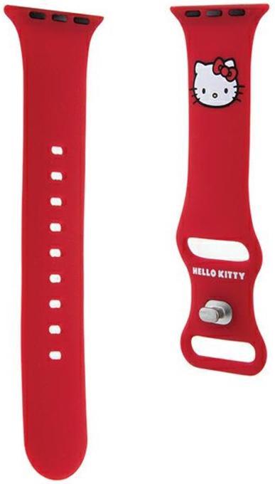 Produktbild Hello Kitty Pasek HKAWMSCHBLR Apple Watch 38/40/41mm czerwony/red strap Silicone Kitty Head (38 mm, Silikon)