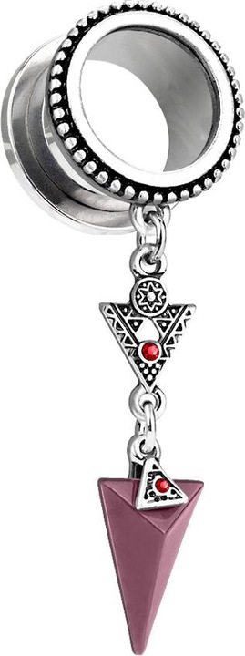 Produktbild Star Piercing Flesh Tunnel Anhänger mit Pfeil (Chirurgenstahl 316L, Messing)