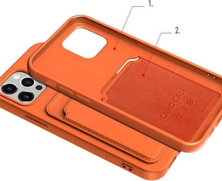 Produktbild Hurtel Kartenetui Silikon Wallet Case mit Kartenfach Dokumenten für Samsung Galaxy A42 5G Marineblau (Samsung Galaxy A42 5G)