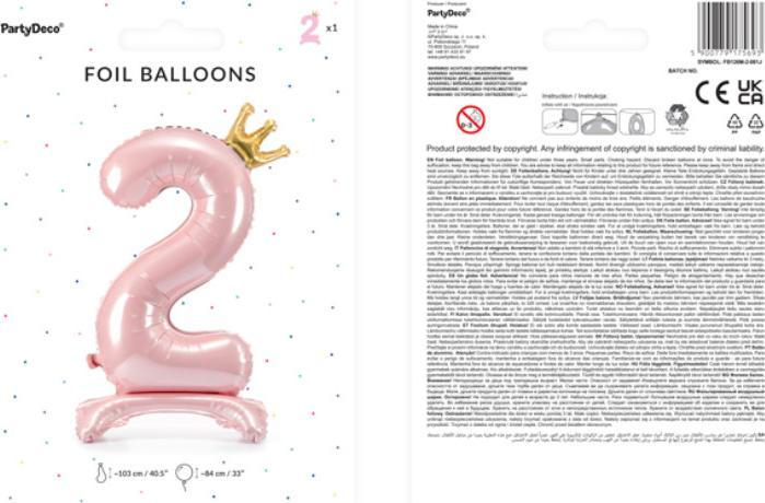Actual product image Partydeco Balloon number 2 (1x)