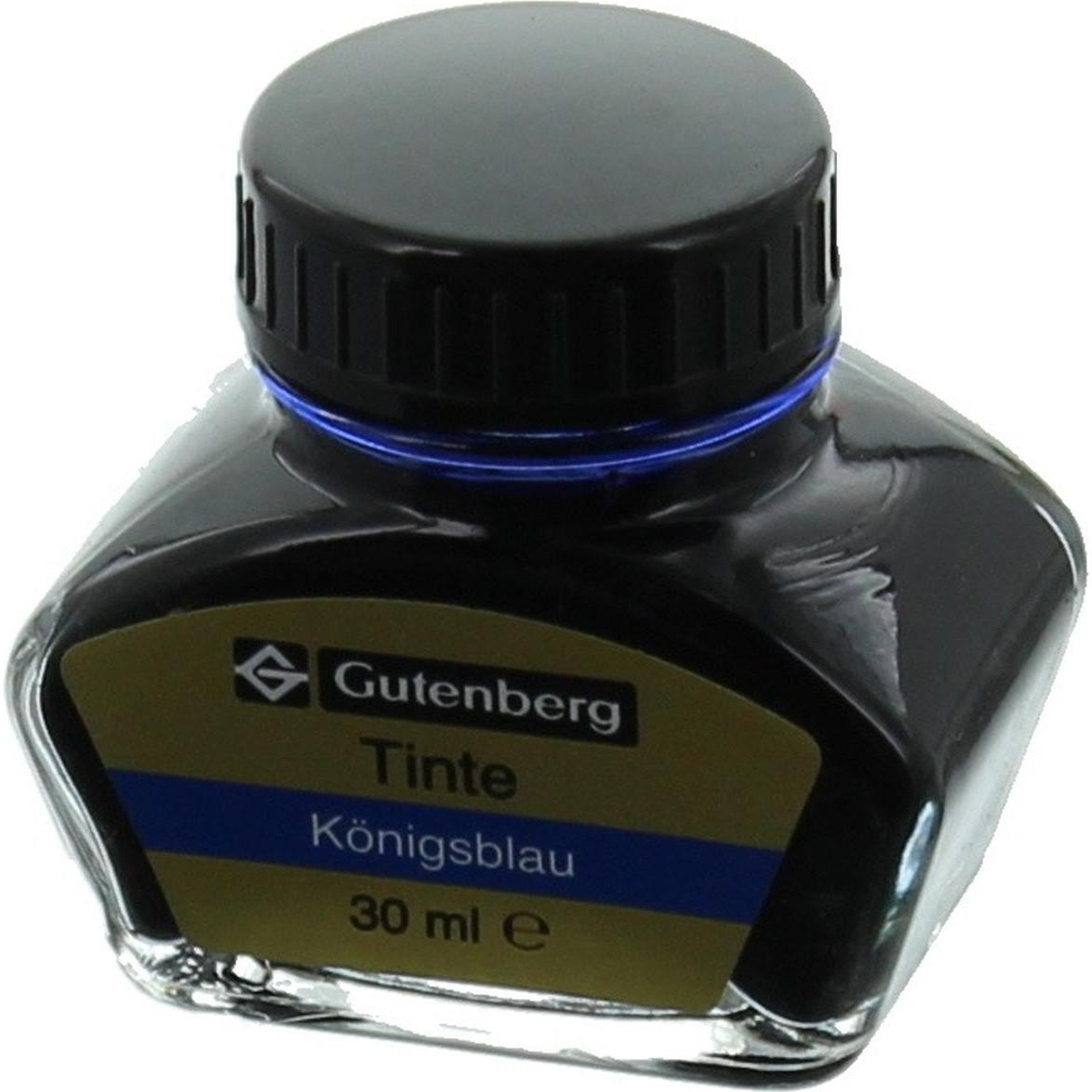 Gutenberg, Ersatzpatrone, Füllhaltertinte 30ml königsblau