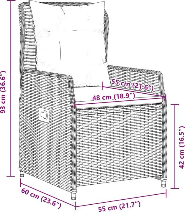 Produktbild vidaXL Garten Essgruppe (200 x 100 x 74 cm)