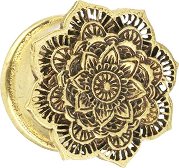 Image du produit Star Piercing Flesh Plug doré fleur (Laiton)
