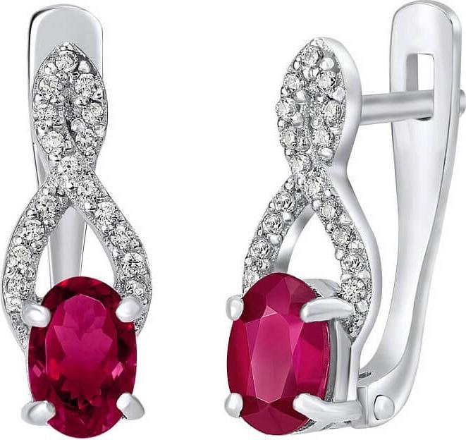 Immagine prodotto Silvego Orecchini in argento con rubino sintetico GRACE QRE03R