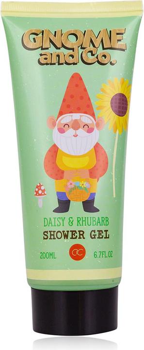 Accentra Gel douche GNOME & CO. en tube, 200ml, parfum : Daisy & Rhubarb, couleur : vert clair/rouge/blanc (200 ml)