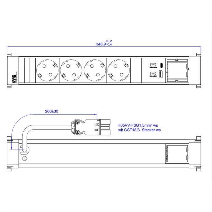 Produktbild Bachmann 916.704 (4x, CEE 7/3)