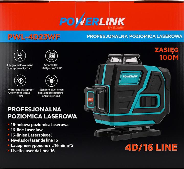Image du produit Extralink POWERLINK LASER-WASSERWAAGE 4D/16LINIE 100M PWL-4D23WF