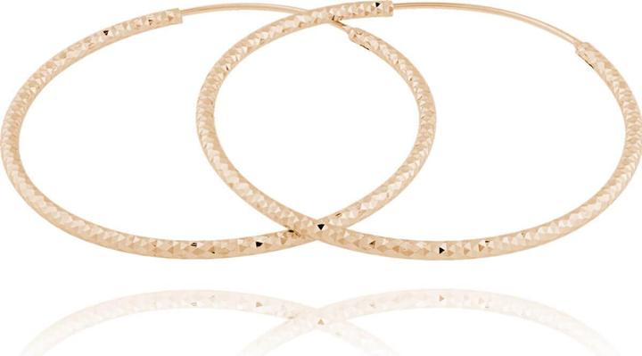Image du produit JVD Anneaux pour boucles d'oreilles en argent plaqué or SVLE0216XD5RO - Diamètre : 4.5 cm