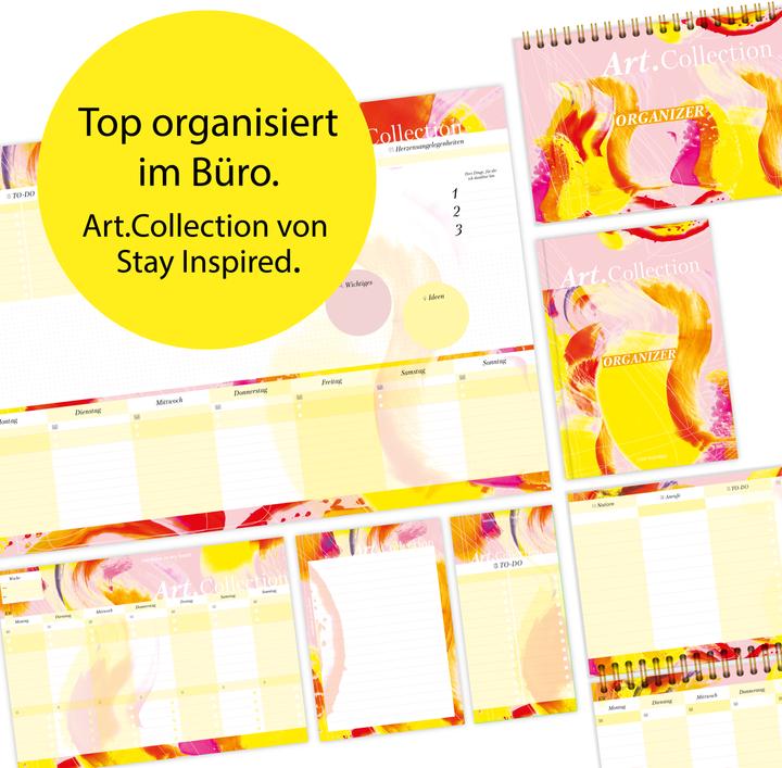 Actual product image Sunshine in my heart paper desk pad | 50 sheets to tear off in DIN A2 from the Art. (42 x 59.40 cm)