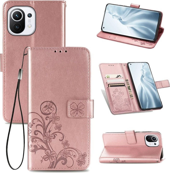 Actual product image König Design Case Mobile Protection for Xiaomi Mi 11 Case Flip Cover Case Cover Bumper Pink New (Xiaomi Mi 11i)