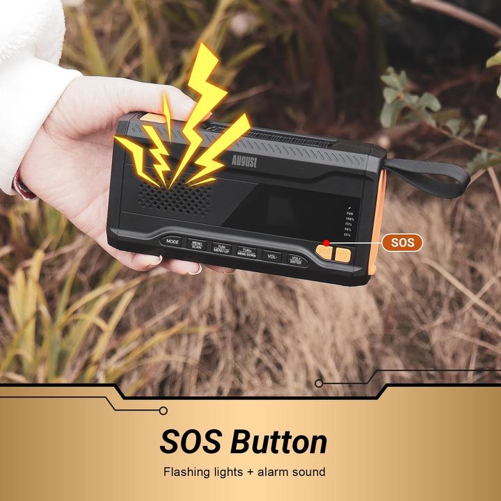 Actual product image August Kurbelradio MB290B (DAB+, FM, Bluetooth)