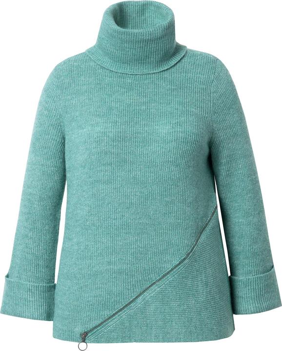 Produktbild Ulla Popken Pullover, Rollkragen, Reissverschluss, Langarm (54)
