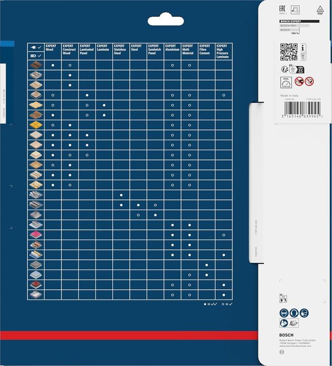 Produktbild Bosch Professional Zubehör Kreissägeblatt Expert for Stainless Steel, 255 x 25,4 x 2,5 x 50