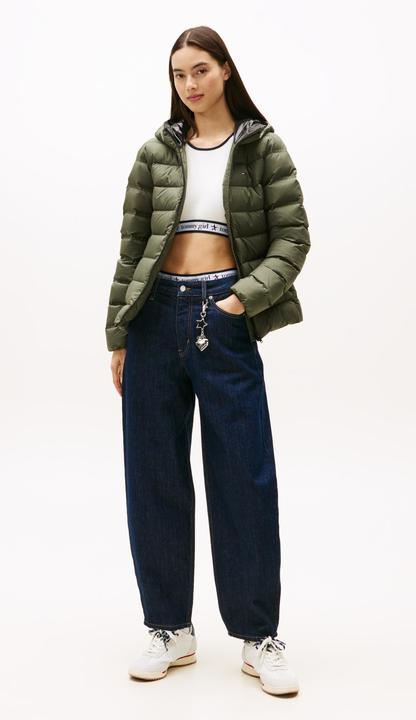 Actual product image Tommy Jeans Slim Hood Print Down Jacket (L)