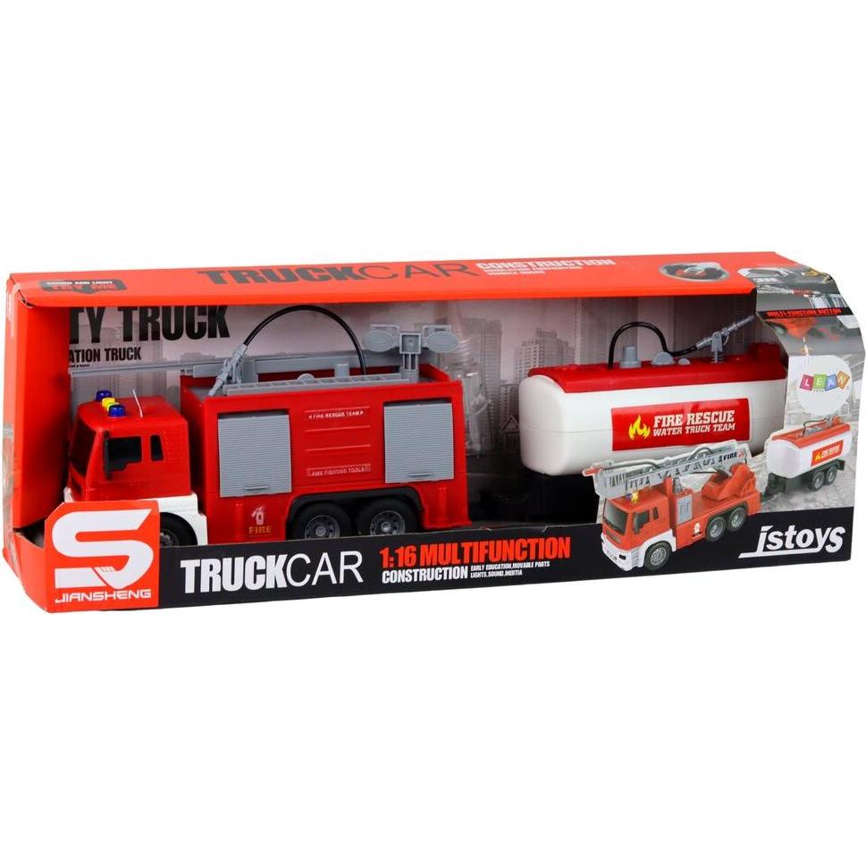 Lean Toys Müllwagen Kran Reibungsantrieb Spielzeug LKW Set Sounds Müllcontainer, Grösse:UNIVERSAL