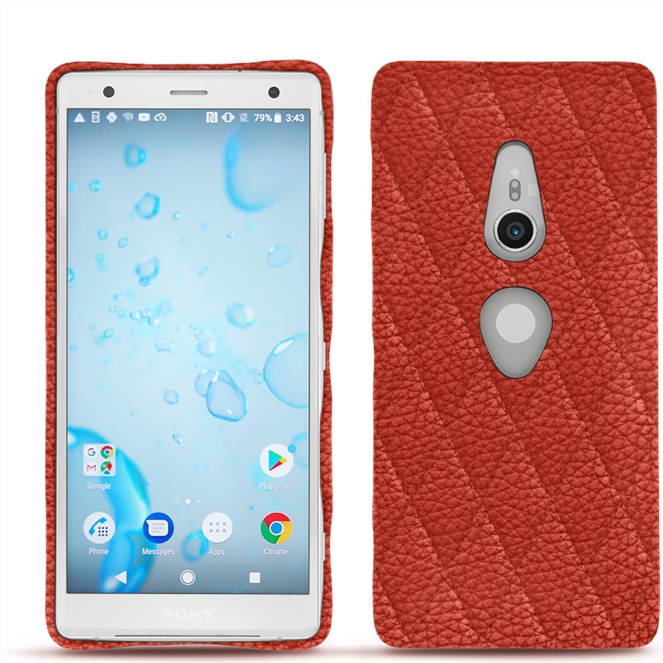 Thumbnail - Noreve Lederschutzhülle (Sony Xperia XZ2), Smartphone Hülle, Orange