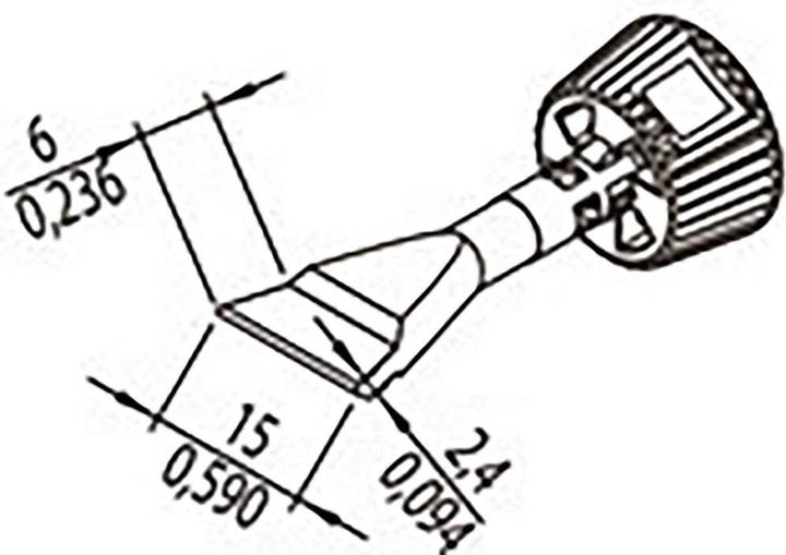 Actual product image 0142ZDLF150/SB Soldering tip Tip size 15mm Contents 1pc. (Soldering bit)