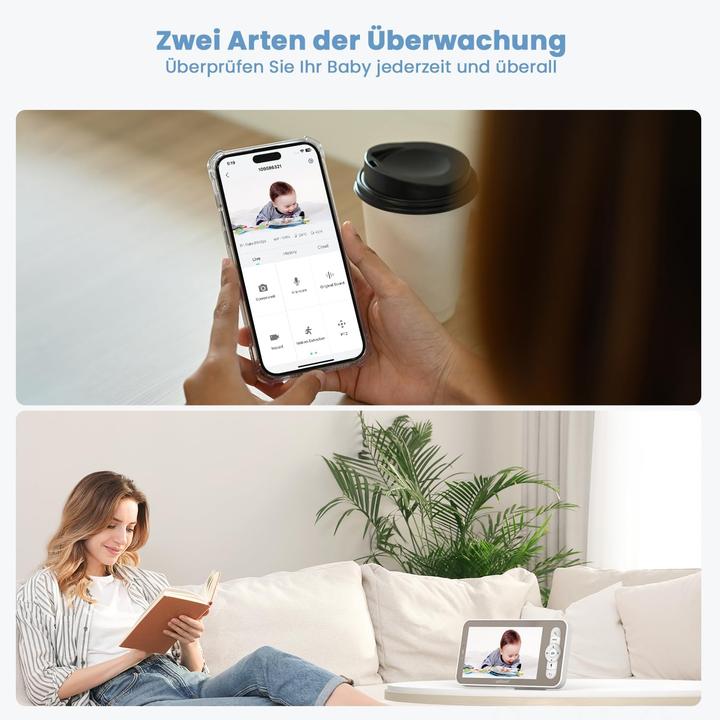 Produktbild IeGeek Babyphone mit 360°Kamera (Babyphone mit Kamera)