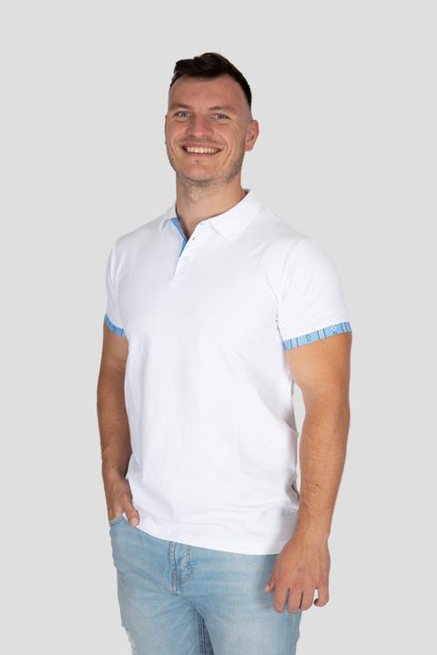 Produktbild Edelvetica Polo Shirt Edelweiss Krageninnenseite & Armabschluss Herren (M)