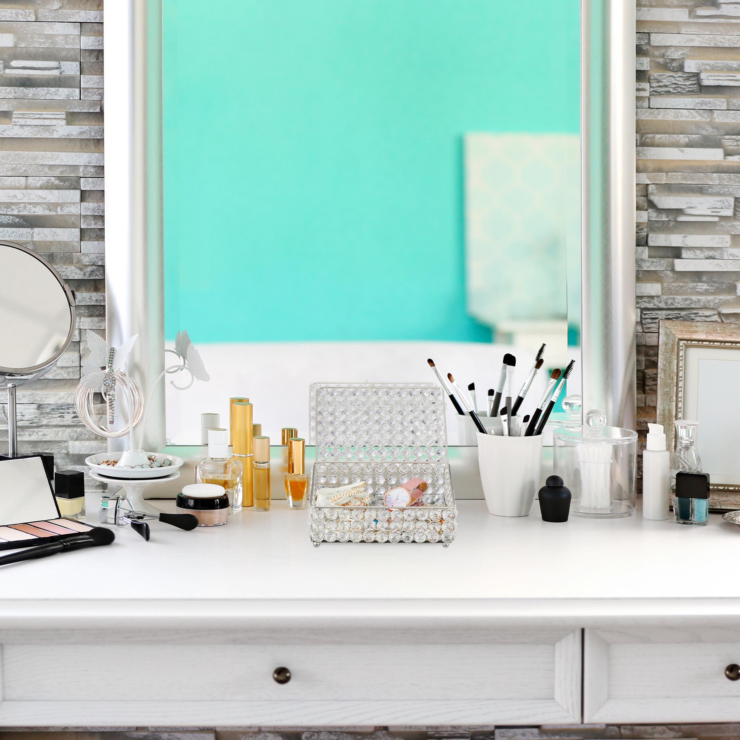 Thumbnail - Relaxdays, Uhrenbox + Schmuckaufbewahrung, Schmuckdose, Silber