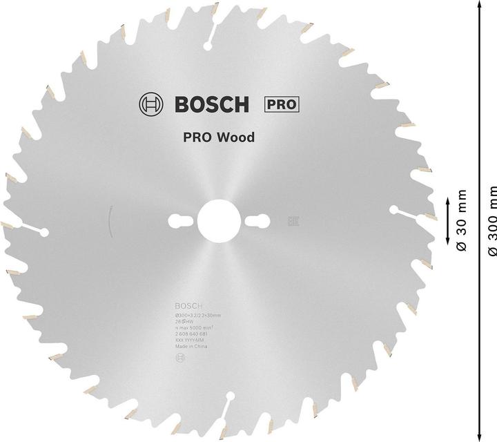 Immagine prodotto Bosch Professional Zubehör Lama per sega circolare PRO Wood, 300 x 3,2 x 30 mm
