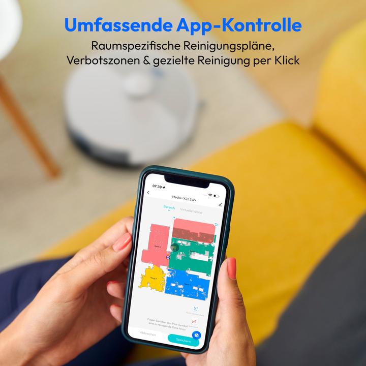 Image du produit Medion X22 SW+ Saugroboter mit Absaugstation & Wischfunktion (5000 Pa)