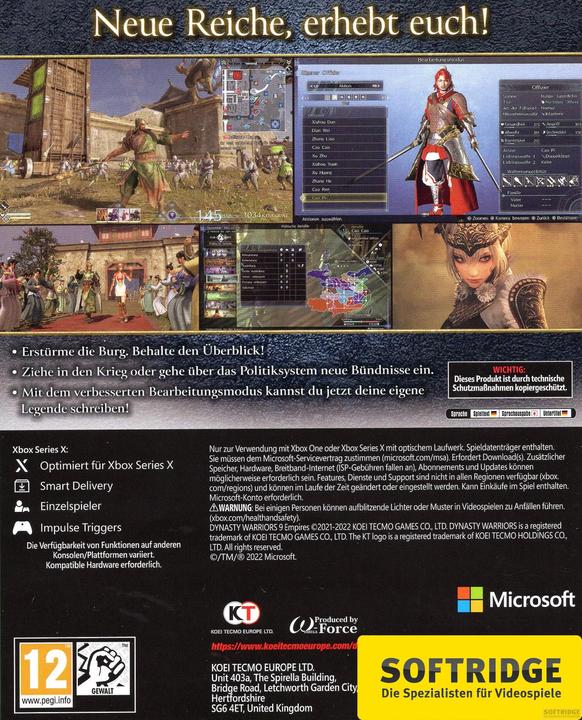 Image du produit Koei Tecmo Dynasty Warriors 9 Empires (Xbox One X, Xbox Series X, DE)