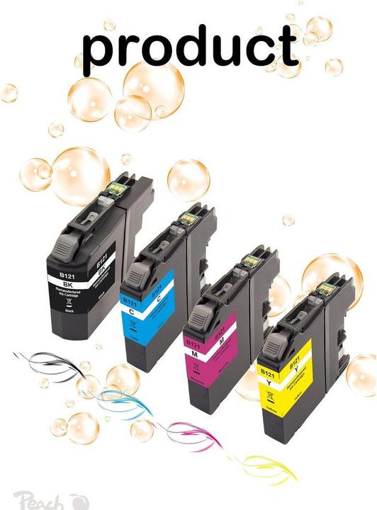 Produktbild Peach Tinte Brother LC-121 MultiPack (C, M, Y)