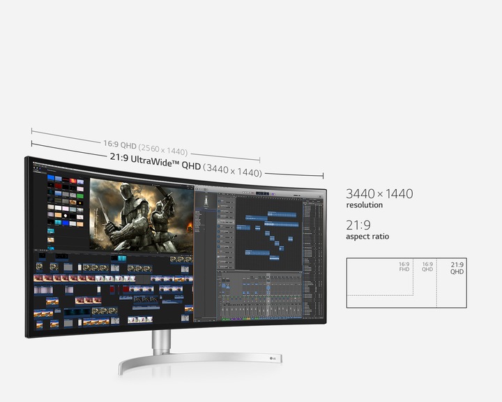 Produktbild LG 34WK95C-W (3440 x 1440 Pixel, 34")