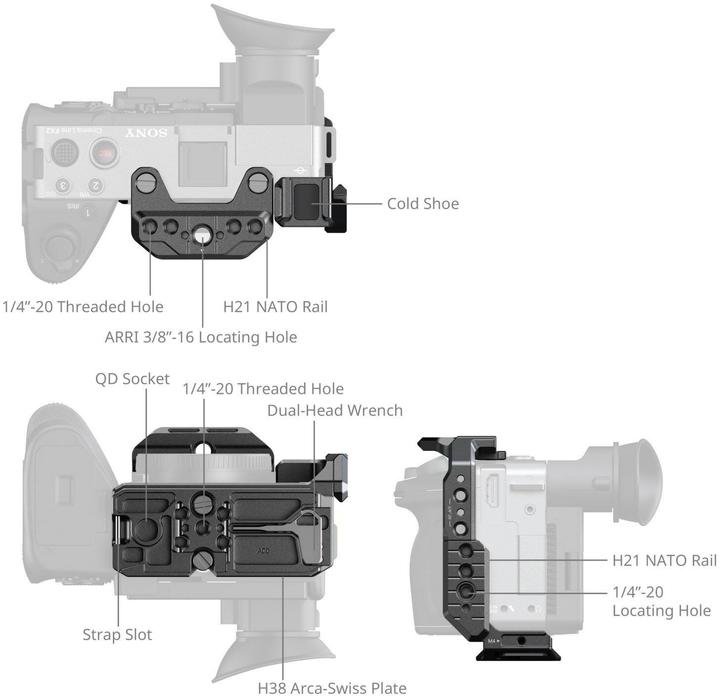 Actual product image SmallRig Half Cage for Sony FX2 (Cage)