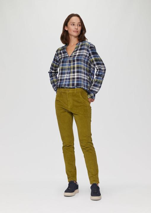 Produktbild S.Oliver Bluse Karierte Bluse aus Viskosemix und Krempel-Detail (42)