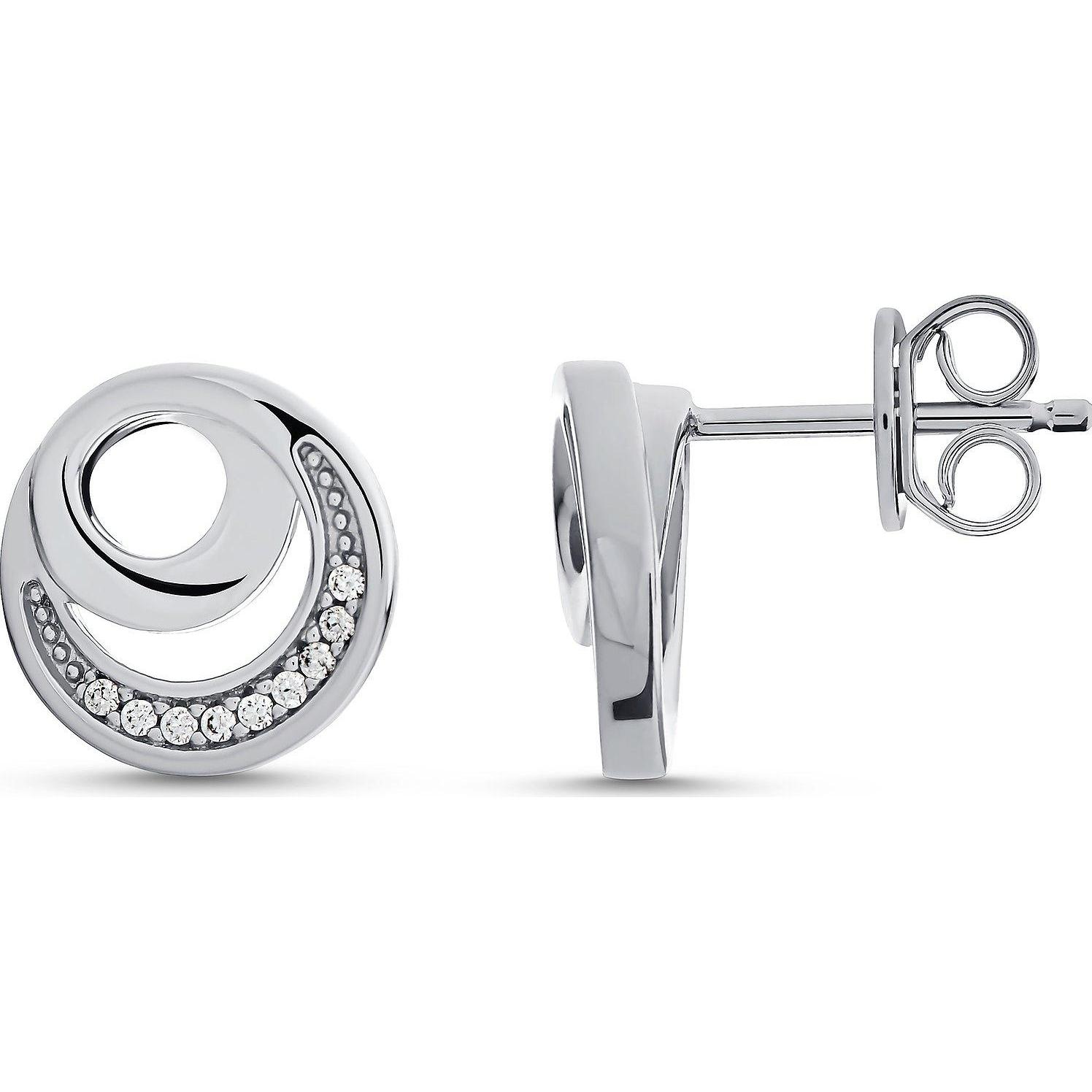 Thumbnail - Jette, Ohrringe, Ohrstecker LOOP, (925er Silber rhodiniert)