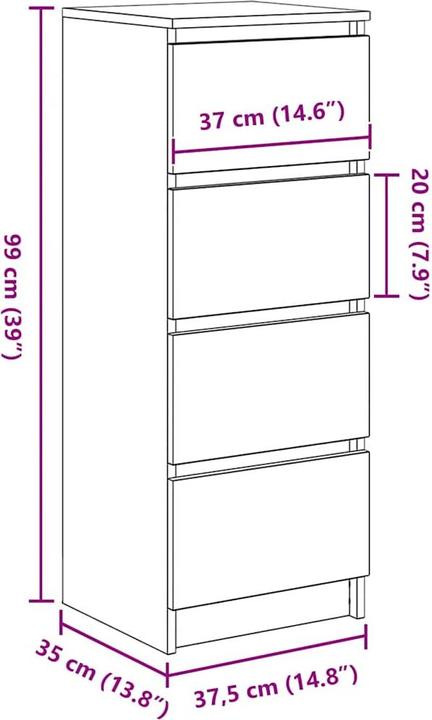 Image du produit vidaXL Rahab (37.50 x 35 x 99 cm)