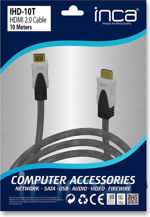 Actual product image Inca HDMI cable IHD-10T 2.0 connection cable (10 m, HDMI, 2.0)