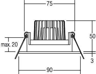 Produktbild Brumberg BRU 13368153 LED-Einbauleu. IP65 350mA (680 lm)
