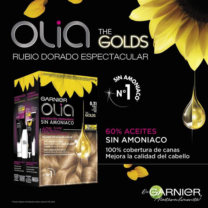 Image du produit Garnier OLIA Coloración Permanente #8,31 Rubio Miel 4 pz (8,31)