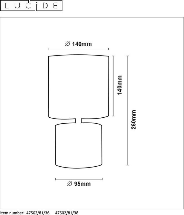 Actual product image Lucide Greasby (E14)