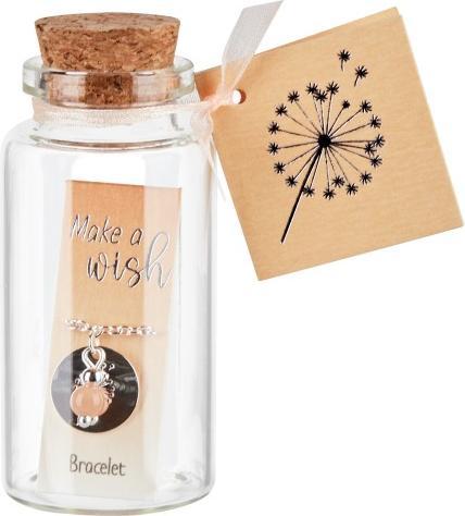 Immagine prodotto HCA Bracciale - "Esprimi un desiderio" - placcato argento - Pietra solare (20 cm, Acciaio inossidabile)