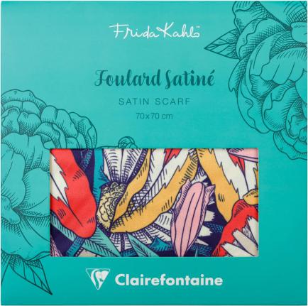 Actual product image Clairefontaine Frida Kahlo, Satin Scarf 70x70 cm